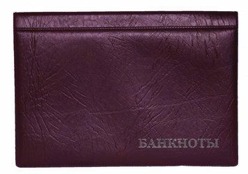 Альбом для 16 банкнот.&nbsp;банкноти Бордовий А12419 фото