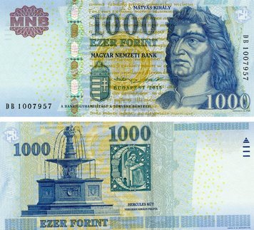 Угорщина 1000 форинтів 2015 UNC (P197e) Б05241 фото