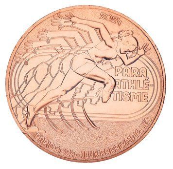 Монета Франція 1/4 євро 2024 UNC XXXIII літні Олімпійські ігри 2024 у Парижі - Паралімпіада М20270 фото