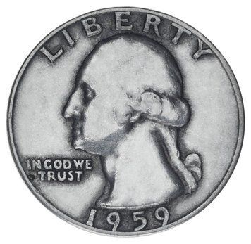 США 25 центів (квотер) 1959 Срібло F-VF М19276 фото