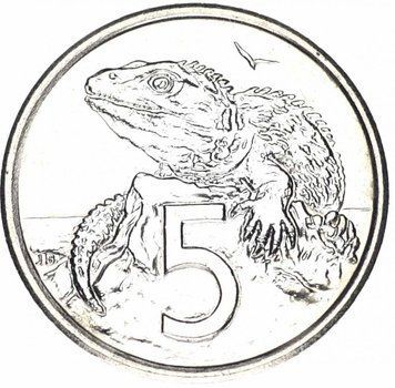 Нова Зеландія 5 центів 1982 AU-UNC М12266 фото