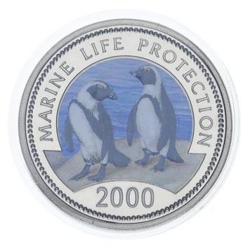 Монета Сомалі 25 шилінгів 2000 UNC Захист морського життя - Пінгвіни М23549 фото