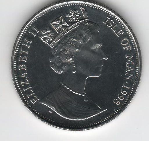 Острів Мен 1 крона 1998 &laquo;Рік океану.&nbsp;Акула &raquo;UNC (KM#896) М08119 фото