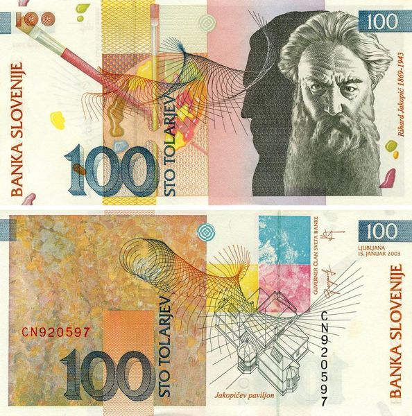 Slovenia 100 tolar 2003 AU-UNC (P31a)