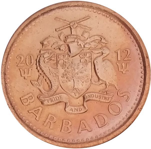 Barbados 1 cent 2012 UNC (KM # 10b)