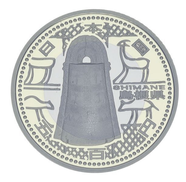 Монета Япония 500 йен 2008 Биметалл Proof Префектуры - Шимане в сувенирной упаковке М21328 фото
