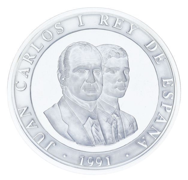 Монета Іспанія 2000 песет 1991 Срібло Proof XXV літні Олімпійські ігри в Барселоні 1992 року - Кінний спорт М23315 фото