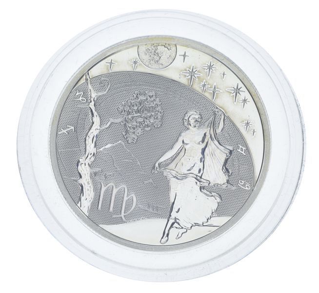 Монета Камерун 500 франків 2010 Срібло UNC Знаки зодіаку - Діва М20588 фото