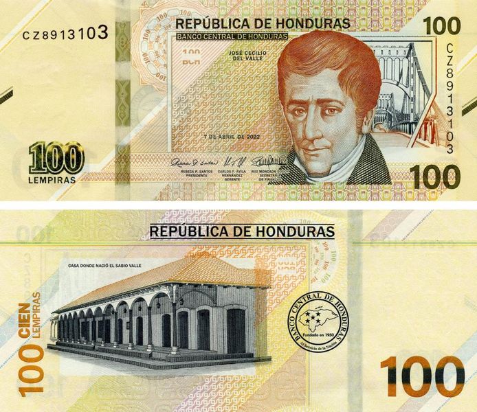 Honduras 100 Lempira 2022 (2024) UNC (PW112)