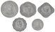 Coins set Myanmar (Burma) set of 5 coins 1966 VF-AU 1, 5, 10, 25, 50 pia