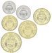 Набір монет Коста-Ріка набір з 6 монет 2014-2016 UNC 5, 10, 25, 50, 100, 500 колонів М15680 фото 2
