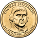 Монета США 1 долар 2007 D UNC &laquo;3-й Президент Томас Джефферсон&raquo; (KM#403) М01565 фото 1