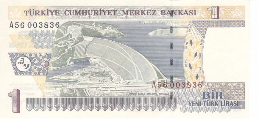 Turkey 1 lira 2005 UNC (P216)