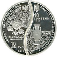 Набір монет Україна набір з 2 монет 2012 Срібло Proof Чемпіонат Європи з футболу 2012 року в Україні та Польщі М14546 фото