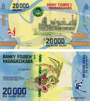 Madagascar 20,000 Ariari 2017 UNC (P104)