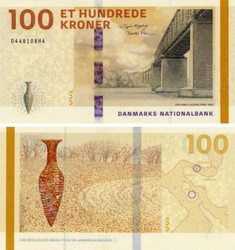 Denmark 100 kroner 2020 (2024) UNC (PW71) signatures: Krogstrup and Møller