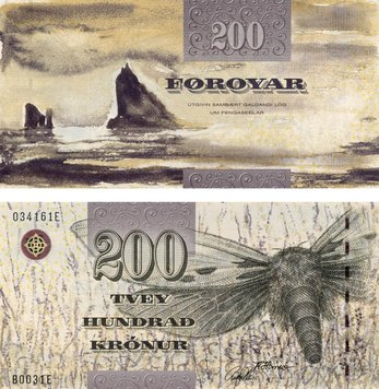 Фарерські острови 200 крон 2003 UNC (P26) Б07210 фото