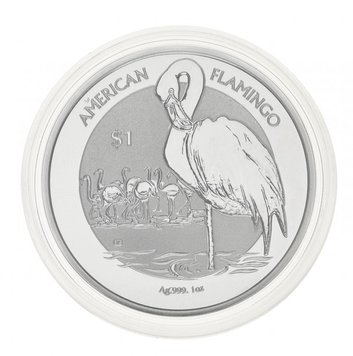 British Virgin Islands 1 dollar 2021 Silver UNC Bird - Flamingo