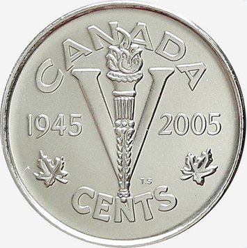 Canada 5 cents 2005 "60th Anniversary of Victory in World War II" UNC (km # 627)