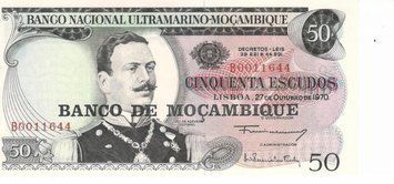 Мозамбик 50 эскудо 1970 UNC (P111) Б07741 фото