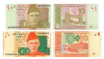 Pakistan set of 2 banknotes 2014 UNC