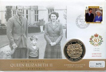 Гібралтар 1 крона 2006 UNC 80 років королеві Єлизаветі II Сім'я Сувенір М13692 фото