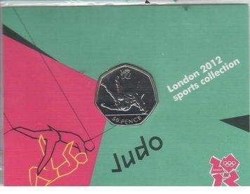 United Kingdom 50 pence 2011 "2012 Olympics - Judo" UNC blister (KM # 1184)
