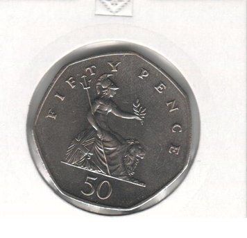 Монета Великобританія 50 пенсів 1982 VF (KM#932) М07273 фото