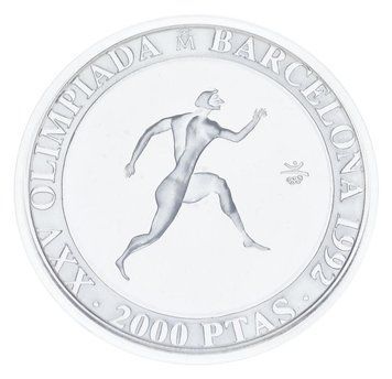 Монета Іспанія 2000 песет 1992 Срібло Proof XXV літні Олімпійські ігри в Барселоні 1992 року - Біг Спринтер М23316 фото