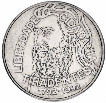 Монета Бразилія 5000 крузейро 1992 UNC Тірадентес (KM#625) М12781 фото