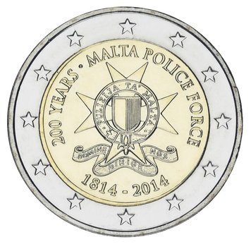 Мальта 2 євро 2014 «200 років поліції Мальти» UNC (KM#151) М00194 фото