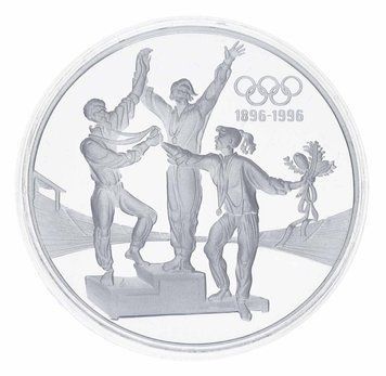 Монета Австралія 20 доларів 1993 Срібло UNC 100 років Олімпійським іграм - П&rsquo;єдестал (Ag 925, 33,63 грама) М23367 фото