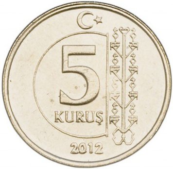 Turkey 5 kurus 2015 UNC (KM # 1240)