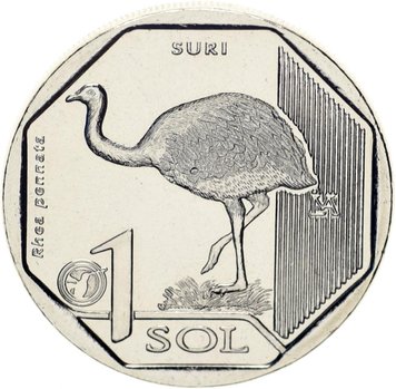 Peru 1 sol 2018 "Fauna of Peru Darwin nandu (Rhea pennata)" UNC