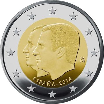 Іспанія 2 євро 2014 «Король Філіп VI» UNC (KM#1325) М00144 фото