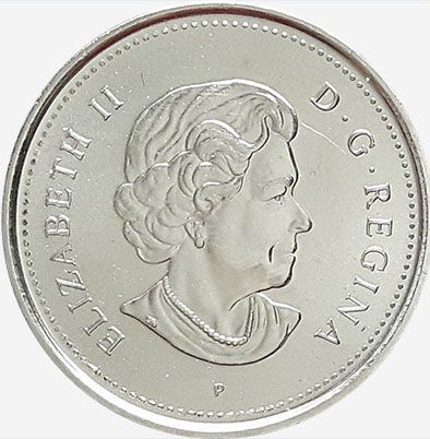 Coin Canada 5 cents 2005 "60th Anniversary of Victory in World War II" UNC (km # 627)