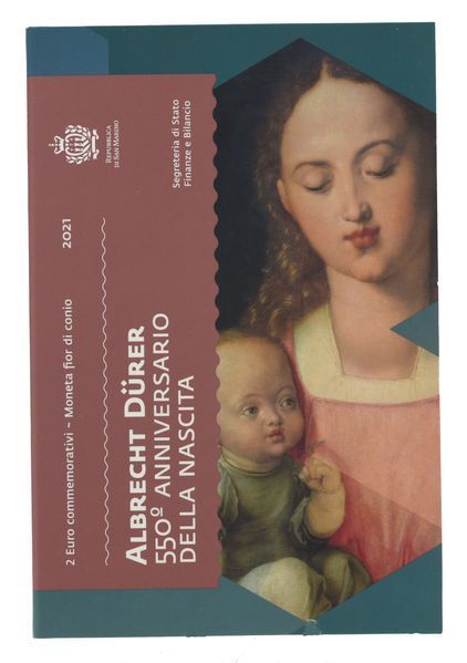 Coin San Marino 2 euro 2021 Bimetal UNC 550th anniversary of the birth of Albrecht Durer