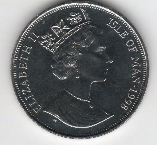 Острів Мен 1 крона 1998 &laquo;Рік океану.&nbsp;Кіт &raquo;UNC (KM#897) М08120 фото