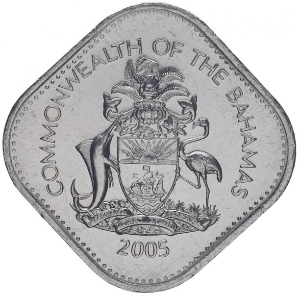 Bahamas 15 cents 2005 UNC (KM # 62)