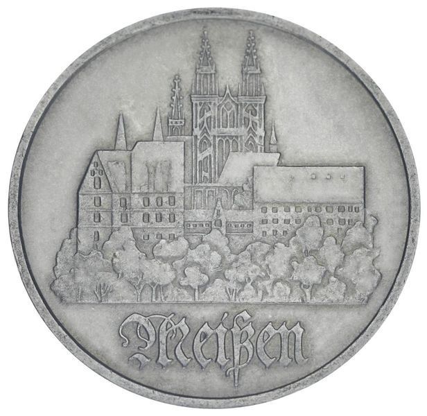 Монета Германия 5 марок 1972 F-VF А город Майсен М19227 фото