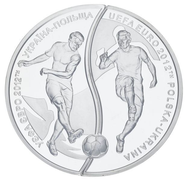 Набір монет Україна набір з 2 монет 2012 Срібло Proof Чемпіонат Європи з футболу 2012 року в Україні та Польщі М14546 фото