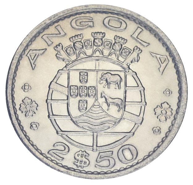 Angola 2.5 escudo 1974 UNC