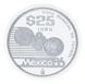 Coin Mexico 25 Pesos 1985 Silver Proof FIFA World Cup in Mexico 1986 &mdash; Hieroglyphs and Ball