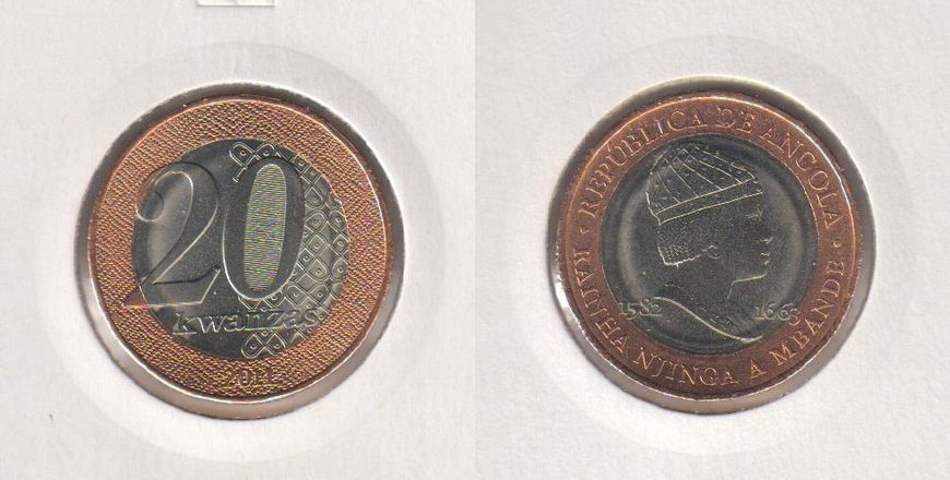 Ангола 20 кванза 2014 UNC (KM#111) М02019 фото