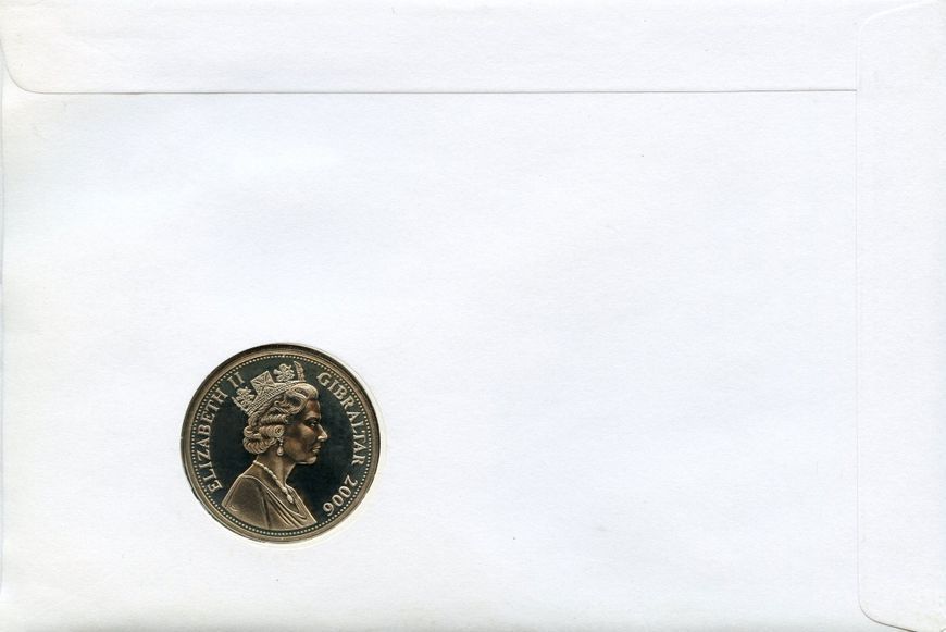 Гібралтар 1 крона 2006 UNC 80 років королеві Єлизаветі II Сім'я Сувенір М13692 фото