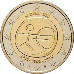 Netherlands 2 euro 2009 "10 years of union" UNC (KM # 282)