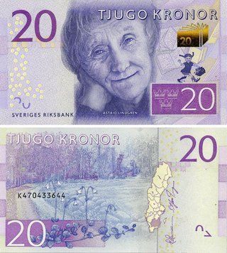 Швеция 20 крон 2015 (2022) UNC Signature Broman / Ingves (P69c)