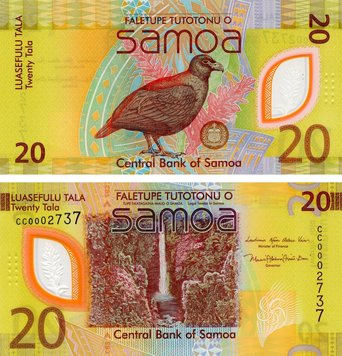 Samoa 20 tala 2023 (2024) Polymer UNC Bird (Pnew)