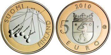 Монета Фінляндія 5 євро 2010 року &laquo;Історичні провінції - Сатакунта&raquo; UNC (KM#156) М02998 фото