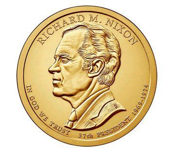 Монета США 1 долар 2016 D &laquo;37-й Президент Річард Ніксон&raquo; UNC (KM#619) М04438 фото